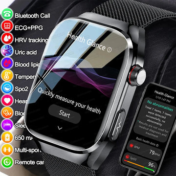 2025 Micro Physical Exam AI Health Diagnosis Smartwatch Five Organ scan + Bluetooth Calling
